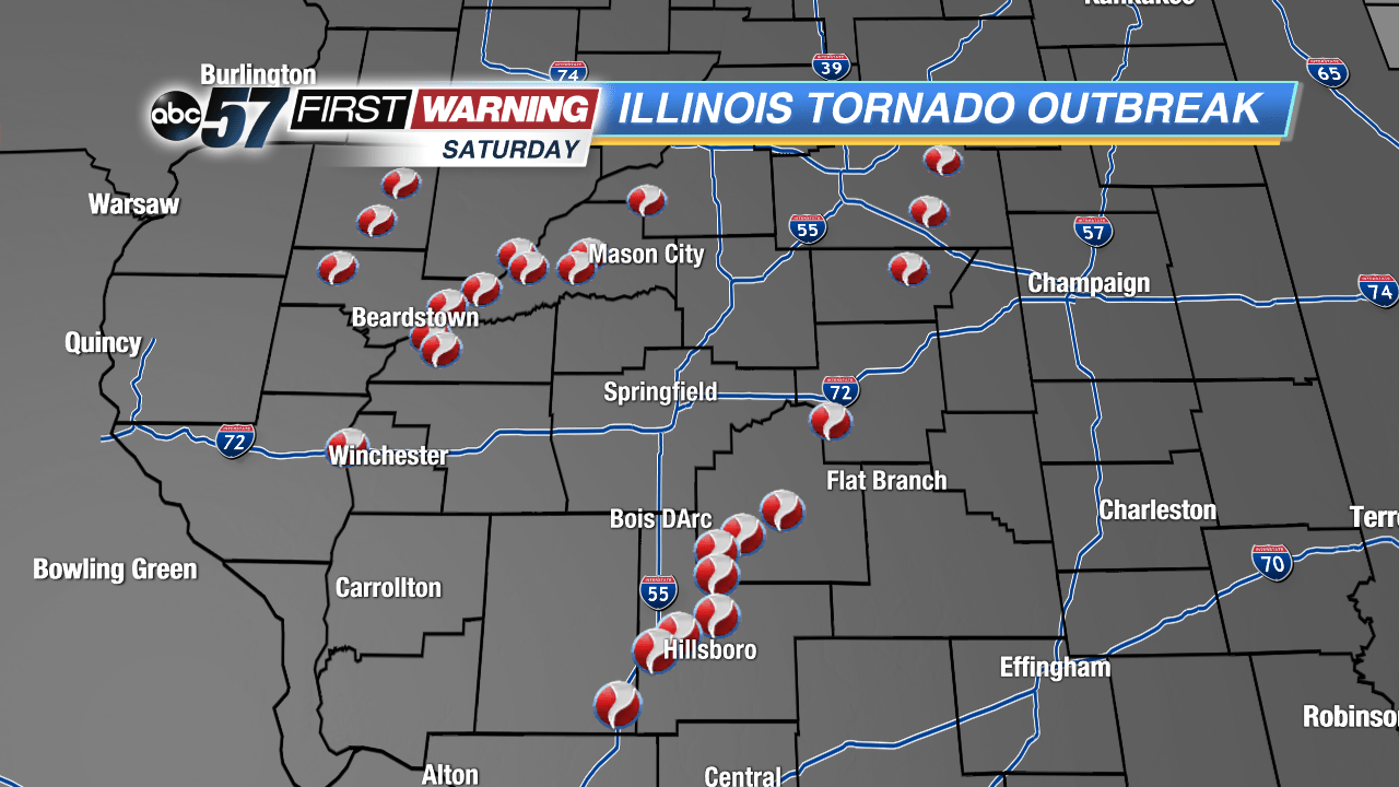 Map Of Illinois Tornado Illinois recovering from Saturday's record tornado outbreak